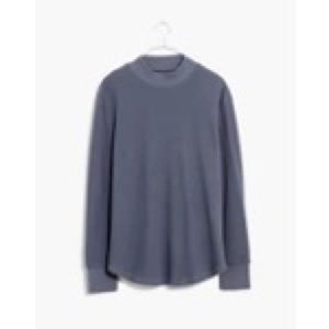 Madewell mockneck waffle sweatshirt tee